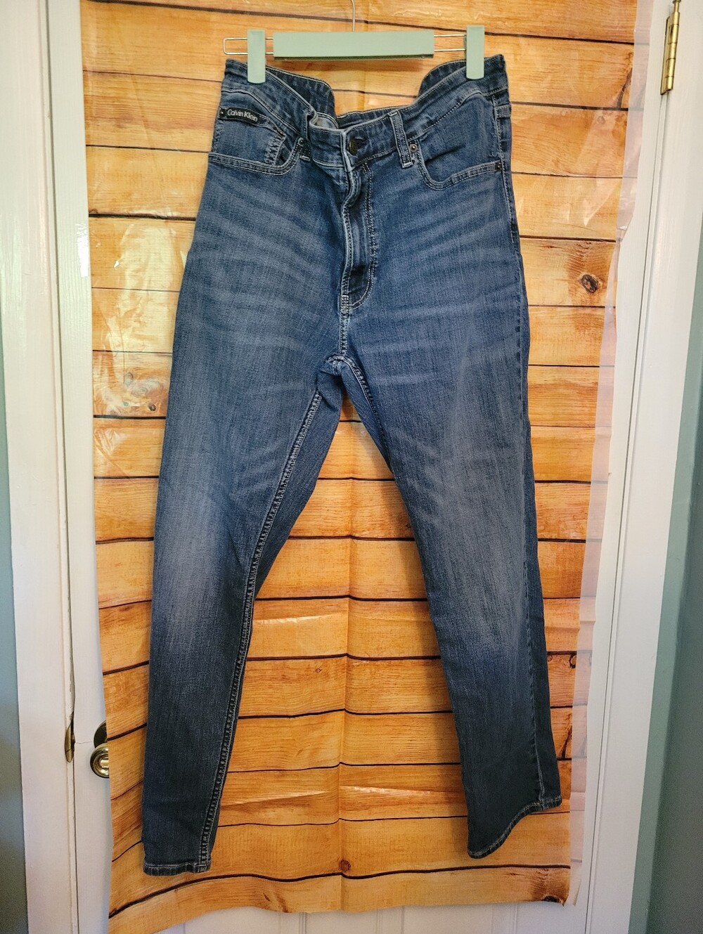 Calvin Klein Men's Slim Straight Blue Jeans 36x 30